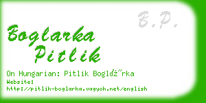 boglarka pitlik business card